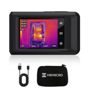 HIKMICRO Caméra thermique PocketC Résolution IR 256 x 192 avec caméra optique 8MP, 25 Hz, écran tactile 3.5", IP54, 20℃~400℃, No-WiFi (HIKMICRO Official, neuf)