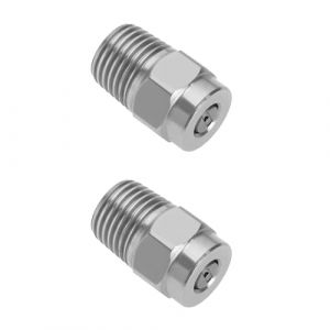 EMSea 2pcs 1/4 BSPT Filetage Externe en Forme d'&eacute;ventail Buses en Acier Inoxydable Haute Pression Buse de Remplacement pour Pistolet &agrave; Eau Balai &agrave; Eau Nettoyant de Surface (EMC_Store, neuf)