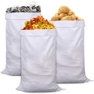 Sacs à Déchets,Sac à Gravats,Sac Jardinage Dechets,Big Bag,Sac Gravat,15 Pièces Sac jardin Blanc 102 x 60 cm,Sac a Gravats Chantier pour Gravier,Sable,Feuilles,Cailloux,Récoltes (gtdance, neuf)