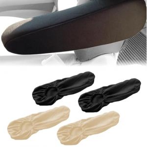 Housses Universelles, 2 paires, Housse de Siège Accoudoir Voiture Universel Quatre Saisons, pour Accoudoir de Accessoires de Siège de Voiture, Multicolore, 1 paire de chaque couleur beige et noire (Thuranda OÜ, neuf)
