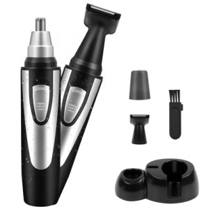 BUTBU 2 en 1 Tondeuse Nez, Coupe Poils Nez et Oreilles, Indolore &Eacute;pilatio pour le NezOreilles Barbe Sourcils Corps, pour Homme Et Femme, Imperm&eacute;able, lames &agrave; double tranchant (YuYuZoe, neuf)