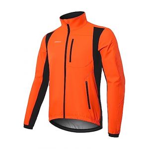 BERGRISAR Cyclisme Homme Veste Velo Vtt Hiver Coupe-vent Thermique Imperm&eacute;able Maillot Cycliste Running, Orange, L (BERGRISAR, neuf)