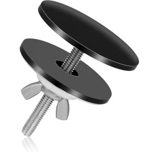 ANBOO 1 Pcs Cache Trou Evier, Couvercle De Trou D'Évier Noir, Couvercle Trou Robinet en Acier Inoxydable, Caoutchouc, Alliage De Zinc, Bouchon pour Trou De Robinet (ANBOO Direct EU, neuf)