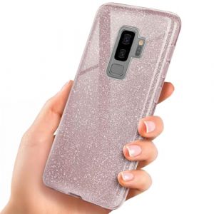 OneFlow Étui à Paillettes Compatible avec Samsung Galaxy S9 Plus Max, Coque à Paillettes Antichoc, Coque de téléphone Strass Diamant, étui à Paillettes Scintillantes - Gloss - Rosé (hulle24 GmbH – Spécialiste accessoires, neuf)