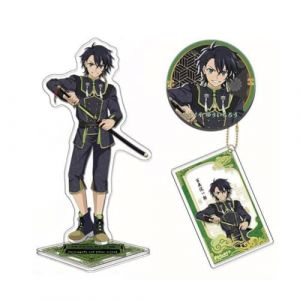Ensemble De Porte-cl&eacute;s Et Badges Anime Seraph of The End, Badge Yuichiro Hyakuya, Porte-cl&eacute;s Mikaela Hyakuya, Support Acrylique Guren Ichinose (A) (wanshikele, neuf)