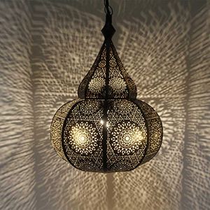 Casa Moro TAZA LN3010 Suspension orientale élégante Style bohème oriental Noir (Casa Moro, neuf)