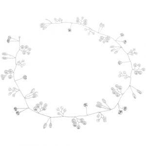CONGARTENO Coiffe De Mariée : -tête En Pour Mariée, Accessoire Pour Cheveux Imitation Fleurs, Argenté (Huliio, neuf)