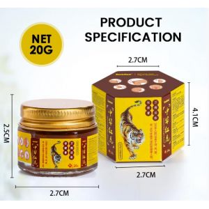 Lot De 3 Baume Du Tigre, Baume Du Tigre Rouge 20gr, Baume Pour Baume Du Tigres, Huile Médicale De Tigre Chinois Pour Les Douleurs Musculaire Et Articulaires Mal De Dos Et Douleurs Aux Épaules, Unisexe (ALFAXCELE, neuf)
