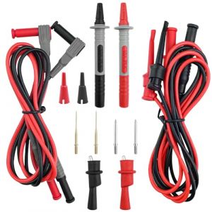 Nicrulp 8 Pièces Cable Multimetre, Cordon Multimetre, Sondes de Multimètre Cable, Numérique Universel Multimètre Sonde, Multimeter Test Leads, Kit Pointe de Touche Multimetre, pour Câbles Lovers Craft (YADON ZOESHA MIXT S.R.L., neuf)