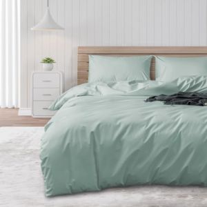 DUJUIKE Housse de Couette imperm&eacute;able, Prot&egrave;ge-Couette, Imperm&eacute;able, Convient aux Animaux domestiques, Chats et Chiens, Enfants, Personnes &acirc;g&eacute;es, Double Fermeture &eacute;clair (Vert, 135 x 200 cm) (Pulchlla, neuf)