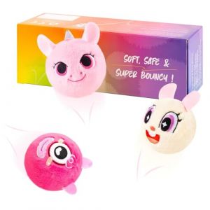 U&C Planet 3 balles rebondissantes Jouets en Peluche Super Doux pour Enfants, rebondissant jusqu'à 3 mètres, Cadeau pour Les Tout-Petits garçons et Filles âgés de 3 Ans et Plus (U&C Planet, neuf)