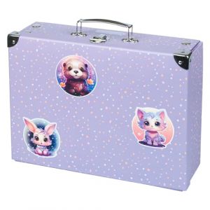 Baagl Valise pour Enfants - Jouets et Fournitures Scolaires, en Carton, Pliable avec Poignée en Métal, Animaux Préférés (PRESCO GROUP A.S., neuf)