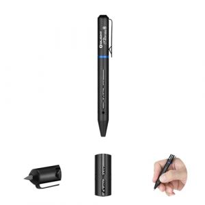 OLIGHT Open Mini 2 à Double Usage Stylo avec Encre Noire de 0,7 mm Crayon 2 en 1 à corps métallique Stylo à Bille à Clip Durable avec Boulon en S Inversé pour Le Bureau, Le Cadeau, L'école(Noir) (Guangdi Digital, neuf)