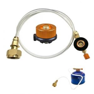 Limeow 1pc Adaptateur Bouteille Gaz Adaptateur Camping Rechaud Camping Cartouche Gaz Camping Butane Gaz Recharge Tuyau Gaz Propane pour Le Voyage Le Terrain Le Camping Le Pique-Nique (LIMEOW, neuf)
