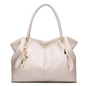 Pahajim Sac Cabas Femme Grand Sac Bandoulière Femme Pu Cuir Sac Fourre Tout Shopper Souple pour le Shopping, le Travail et les Voyages(Blanc) (Pahajim, neuf)