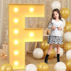Syibelters Lettre F géante lumineuse à DEL de 100 cm, panneau lumineux en mosaïque pour chapiteau, lettres LED pour Saint-Valentin, anniversaire, Noël, Nouvel An (TaiYuanCaiYiDianZiShangWuYouXianGongSi, neuf)