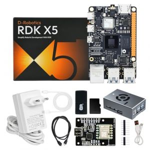 Yahboom 4GB Development Board Kit, 10 Tops, RDK X5 Development Board with Aluminum Alloy Heat Sink, 10-Axis lMU Inertial Navigation Module, Power Supply, Robotics Project (4GB, IMU Module Kit) (Yahboom-EU, neuf)