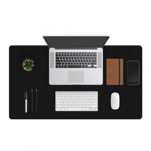 ZBRANDS Sous Main Bureau en Cuir PU avec Protection Antidérapante - Tapis de Bureau Imperméable pour l'Ordinateur - Tapis de Souris Grand - Protège Bureau - 91 cm x 51 cm (Noir) (love-home-, neuf)