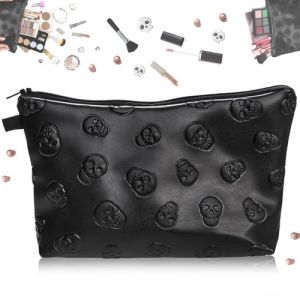 SUpoetry Trousse Maquillage, Organiseur Imprim&eacute; T&ecirc;te De Mort, Trousse de Toilette Voyage, Mini Trousse de Toilette, Id&eacute;al pour Emporter des Cosm&eacute;tiques Et des Articles De Toilette en D&eacute;placement (SUpoetry, neuf)