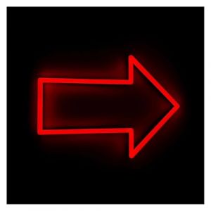 XENITE N&eacute;on Enseignes lumineuses Decor Fl&egrave;che De Direction, Lumi&egrave;re N&eacute;on, Navigation, D&eacute;coration De Maison, Bar, Chambre, Entreprise, Magasin, Entr&eacute;e, Direction(C,30X21cm) (Einsame Nacht, neuf)