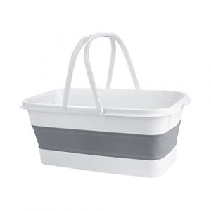 CAXUSD Bassine Pliable 48X27X18 Cm avec PoignéEs ÉVier Portable en Plastique Robuste pour Vaisselle Et Linge IdéAl pour Camping Voyage Et Maison (Mamapur, neuf)