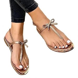 Sandales CompenséEs Pour Femme Classiques - Piscine Plage Sandales Claquette Femme éTé Sandale Femme Cuir Sandales Plates Toe Comfy Chaussures Mules Talon Haut Tongs Pantoufles DéContractéEs (Promotion Nouvel An, neuf)