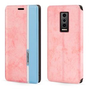 Coque &agrave; Rabat en Cuir PU Bicolore avec Fermeture Magn&eacute;tique Invisible Compatible avec Doogee Blade 10 Pro, &Eacute;tui &Eacute;l&eacute;gant et Protecteur (Rose) (Shantime, neuf)