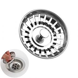 lumcov Bouchon Evier Cuisine 78mm,Filtre Evier Cuisine Universel,Bouchon evier Universel en Acier Inoxydable-bonde evier/lavabo-crepine evier Cuisine (LAVIE BELLE, neuf)