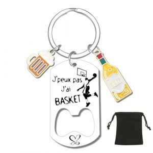 LUODAN Cadeau Fan de Basket Cadeaux Sport Cadeaux Athl&egrave;tes Original Porteclef Personnalis&eacute; pour Basket (j'ai basket) (hangzhoujiaranzhuangshicailiaoyouxiangongsi, neuf)