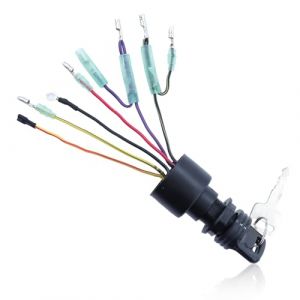 Haishine Interrupteur D'allumage avec 2 Clés 3 Positions 6 Connecteurs de Fils avec Remplacement de Clé Remplacer le Commutateur D'allumage au Mercure 87-17009A2 87-17009A5 pour Boat (Haishine store, neuf)