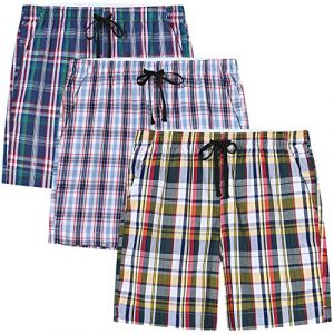 MoFiz Garçon Bas de Pyjama Coton Shorts de Salon à Carreaux Léger Vêtements de Nuit Pantalons Courts avec Poches 3 Pack-01 XL (15-16 Ans) (ARKE1688, neuf)