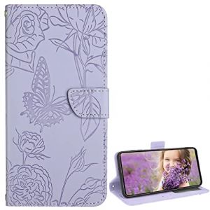 BAILI Coque pour Wiko Power U10/U20, Cover Fermeture Magnétique, Housse Papillon et Rose (BAILI, neuf)