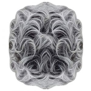 Perruque Carre Rousse synthétique femme naturelle mode pleine perruque grise bouclé perruque perruque Perruque Courte Cosplay (grey, One Size) (Maythere, neuf)