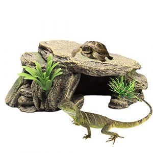 Grande grotte pour reptile, cachette pour poissons, tortues, tortues, lézards, tortues (limane, neuf)