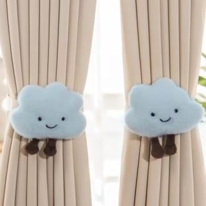 Okaywork Lot de 2 Embrasses de Rideaux en Forme d'animal de Dessin Animé Embrasse pour Rideaux pour Chambre d'enfant ou Bureau Décoration de Fenêtre de Chambre d'enfant Lion (Nuages) (good_thing, neuf)
