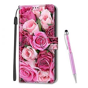 MadBee Coque Compatible avec Samsung Galaxy J5 2016/ J510, Imprim&eacute; Color&eacute; Motif Portefeuille Housse en Cuir synth&eacute;tique avec Support et Cartes Compartiments pour Galaxy J5 2016/ J510 (Rose B) (Mo-Beauty EU Store, neuf)