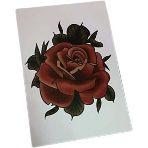 tatouages, tatouages temporaires, Beaux autocollants de tatouage, 3 feuilles d'autocollants de tatouage temporaire gothique rouge rose fleur bras main dos cicatrice couvrant style punk faux tatouages (DXSXX, neuf)