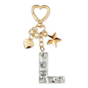 ZVRSUA Nom Lettre Initiale Porte-cl&eacute;s avec Papillon &Eacute;toile pour Adolescentes et Filles et Femmes，Alphabet Initial Keyring pour Portefeuilles Sac &agrave; Main Charme， Letter Keychains (Argent lettre L) (SENBAODZ, neuf)