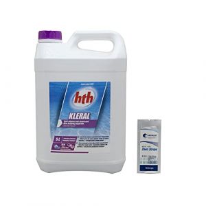 HTH KLERAL Liquide - 5L | Anti-Algues - Très Puissant - Non moussant + 10 Tests HPS OFFERTS 6 en 1 (HEXAGON PISCINE ET SPA, neuf)