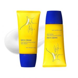 Lot de 2 crèmes raffermissantes pour le cou, amélioration de l'élasticité de la peau, raffermissant, anti-âge, collagène hydratant, lissage de la peau réduit les rides sèches, dosage facile à (RujizUI, neuf)