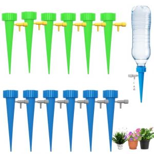 JYNVO 12pcs Arrosage Goutte a Goutte Kit, Goutte a goutte jardin, Goutte a goutte arrosage exterieur, pour Plantes en pot dans le Jardin, Intérieur, Extérieur (ROBFLOR MARKET CARS, neuf)