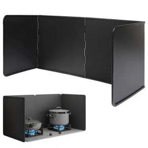 Wuciray 40cm Protection Anti-&eacute;claboussures Liable pour Cuisini&egrave;re Cuisine Protection Anti Eclaboussure Cuisine Reglable Plaque Anti Projection Cuisine Noire Protection Cuisine Mur (HYYM, neuf)
