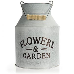 com-four® Pot de Fleurs en métal - Pot à Plantes Pot à Lait - Pot de Fleurs Vintage - Pot décoratif à Poser et à Suspendre (Boîte de Lait - 1 pièce) (COM-FOUR  Vertriebs GmbH, neuf)