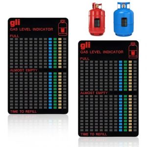 Annlpoy 2pcs Indicateur de Niveau de Gaz Magn&eacute;tique pour Bouteilles de Propane et Butane, Jauge Pratique pour Caravane, Camping et Voyage, Testeur de Gaz R&eacute;utilisable (YuChuJi, neuf)