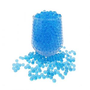 KONFEN Perles d'eau, env. 20000 Perle d'eau Bleu Bille d'eau, 7-8mm Perle Eau Water Beads Décoration 100g pour Vase Decoratif, Billes Hydrogel (Bleu) (KONFEN, neuf)