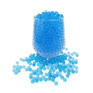 KONFEN Perles d'eau, env. 20000 Perle d'eau Bleu Bille d'eau, 7-8mm Perle Eau Water Beads Décoration 100g pour Vase Decoratif, Billes Hydrogel (Bleu) (KONFEN, neuf)