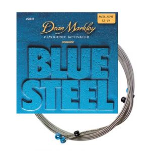 Dean Markley 2036 Jeu de cordes pour guitare acoustique Bluesteel Bronze Medium Light 12-15-25-34-44-54 (Ivor Mairants Musicentre, neuf)