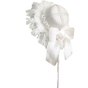 Watreketal Serre Tete,Petites barrettes en dentelle et ruban pour chapeau pour femmes, accessoires pour fascinateur à clapet pour cosplay, perles élégantes, rose, cosplay (Xuanlang Trading, neuf)