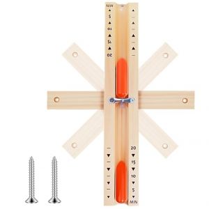 Sablier de Sauna,20 Minutes Sablier Sauna,Sauna Sablier,Minuterie de Sable,Minuteur sablier en bois,sauna compte &agrave; rebours,Compte &agrave; Rebours Sablier,Horloge de sable pour sauna (Orange) (LIJINTU LIMITED, neuf)