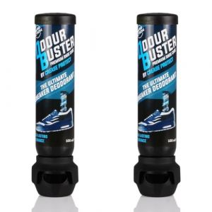 Spray D&eacute;sodorisant Chaussures Odour Buster | Parfum Frais Longue Dur&eacute;e pour Baskets, Chaussures de Ville et de Sport | Formule Sans R&eacute;sidu | Double Pulv&eacute;risation | Spray 100 ml (Lot De 2) (CREASE PROTECT, neuf)